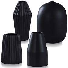 DANN FOLEY LIFESTYLE VASE Small Ribbed BLACK