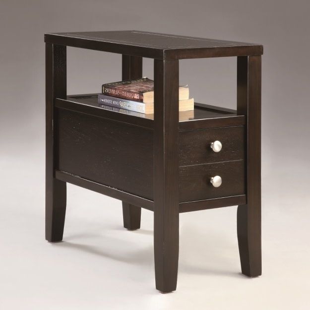 MATTHEW CHAIRSIDE TABLE ESPRESSO
