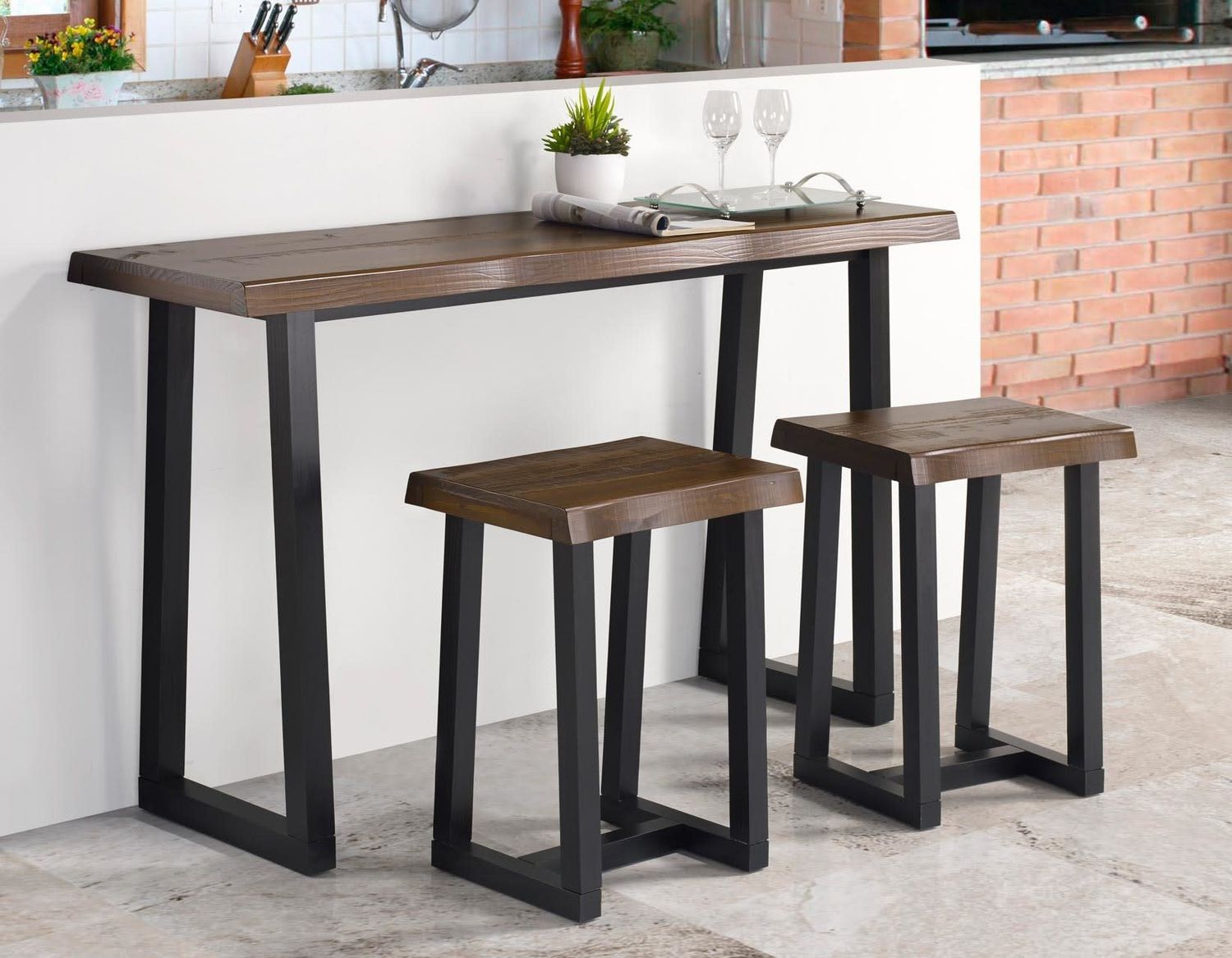 JENNINGS LIVE EDGE BACKLESS COUNTER STOOL