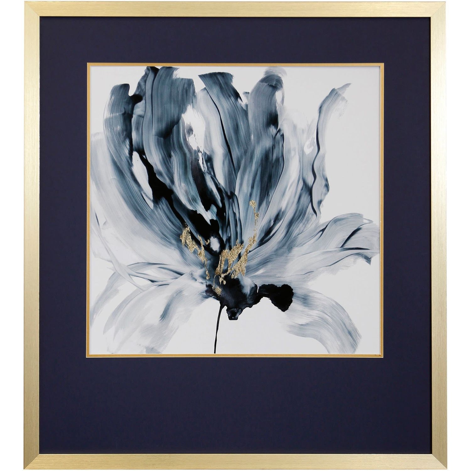 SC BLUE BLOOM FRAMED PRINT UNDER GLASS