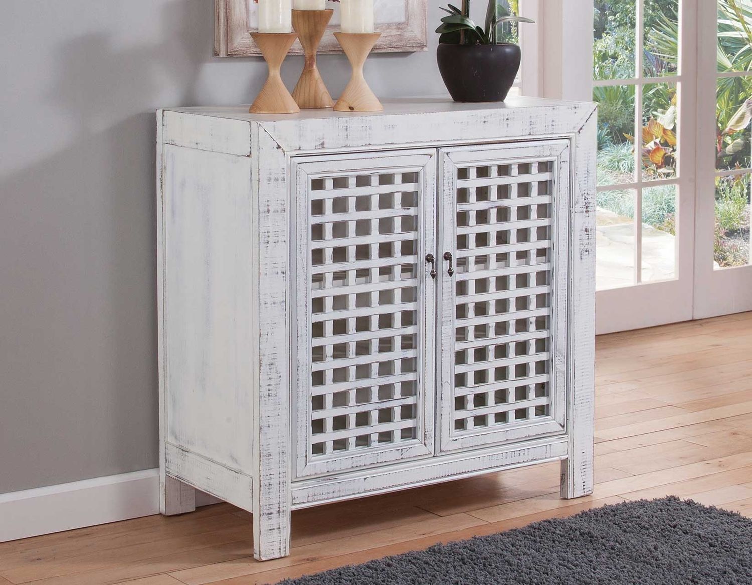 Rio Accent Cabinet, White