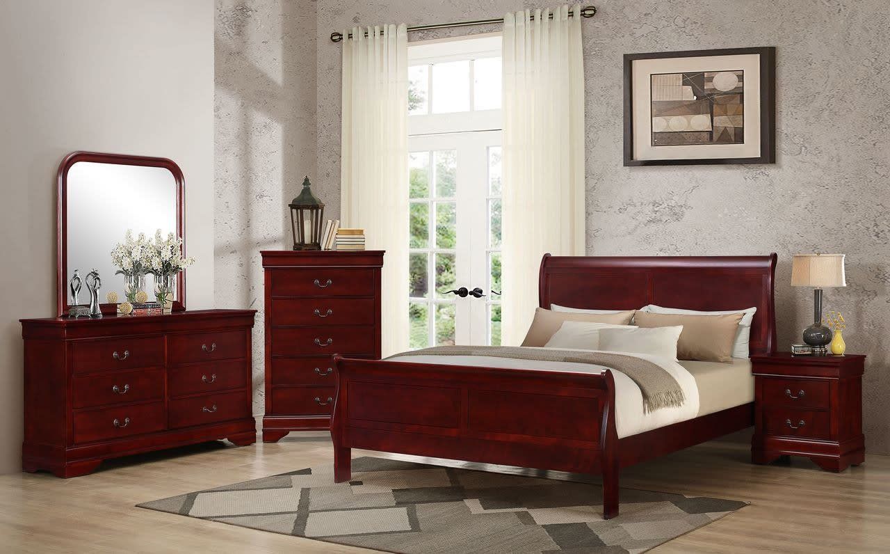 LOUIS PHILIPPE CHERRY  KING BED