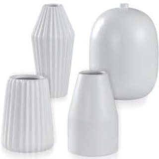 DANN FOLEY LIFESTYLE VASE Small Ribbed White