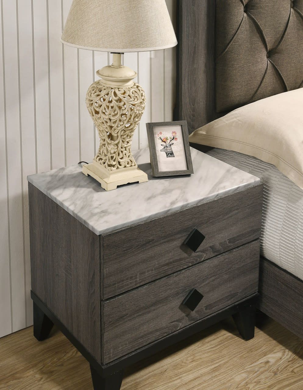 VILLA NIGHTSTAND  Dark Gray