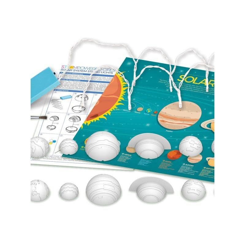 4M STEAM Powered Solar System String Lights Toy
