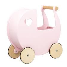 Traditional Dolls Stroller (Pram) - Light Pink