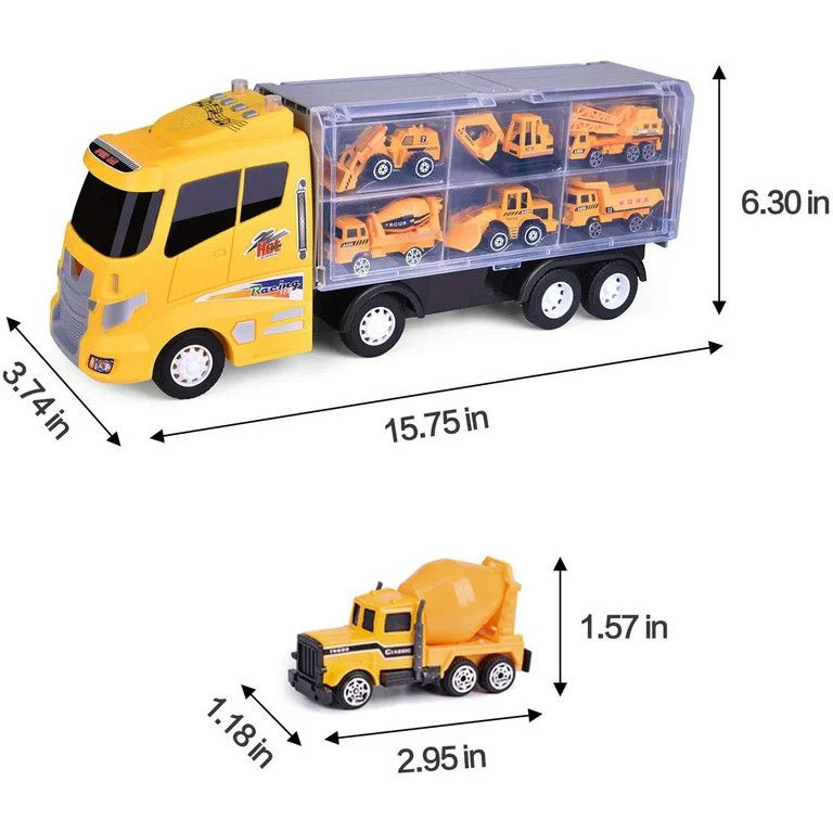 12 in 1 Die-cast Construction Truck Toy Car Play Vehicles