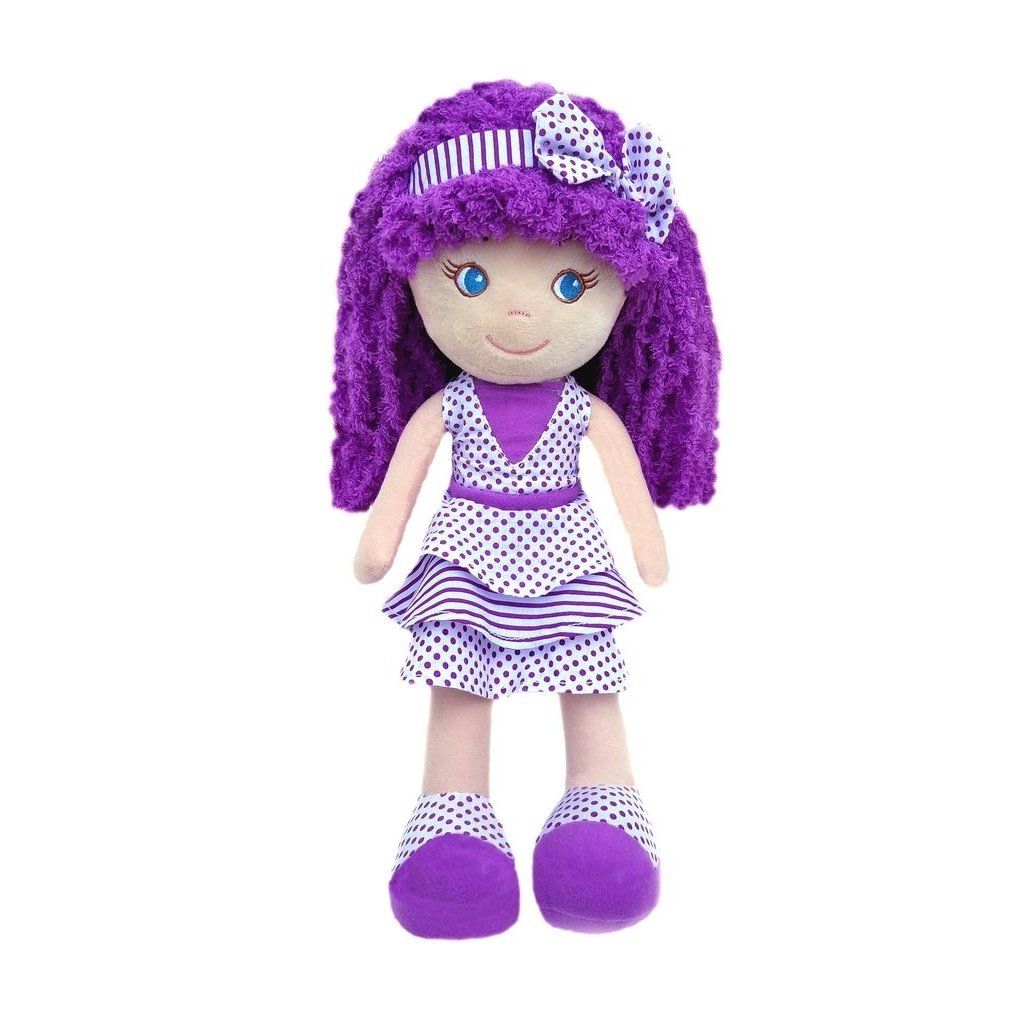 Violet Soft Doll - Dots and Stripes
