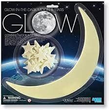 4M Glow In The Dark Large Moon and Stars