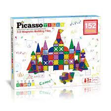 152pcs Clear Magnetic Tiles Set