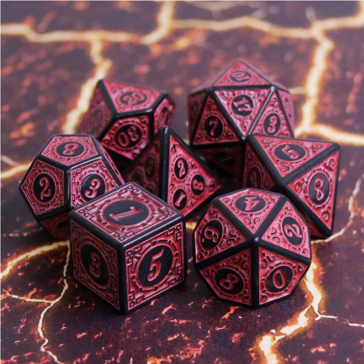 Magic Flame - Red RPG Dice Set
