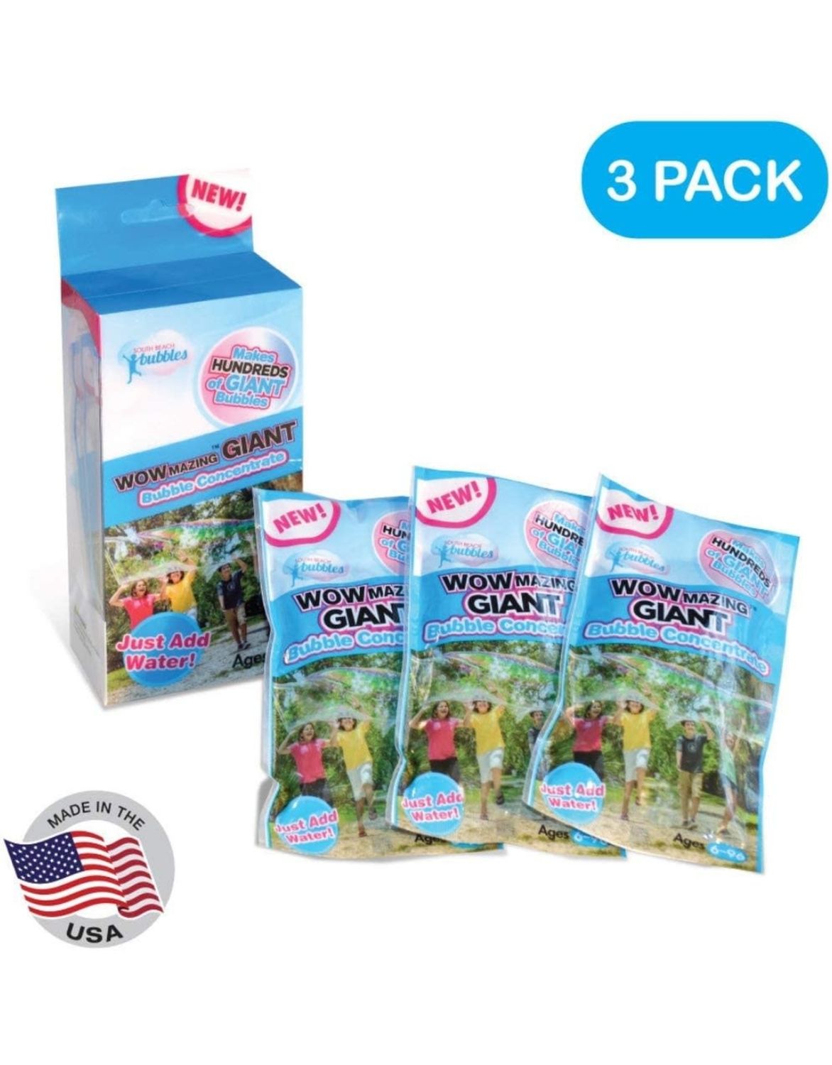 Wowmazing Giant Bubble Concentrate Refill 3-pack