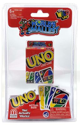 World&#39;s Smallest Uno Card Game
