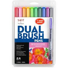 Dual Brush Set 10 Watercolor