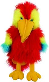 Baby Birds Hand Puppet -Scarlet Macaw