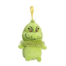 4.5&quot; SQUISHY GRINCH CLIP- ON DR.SEUSS