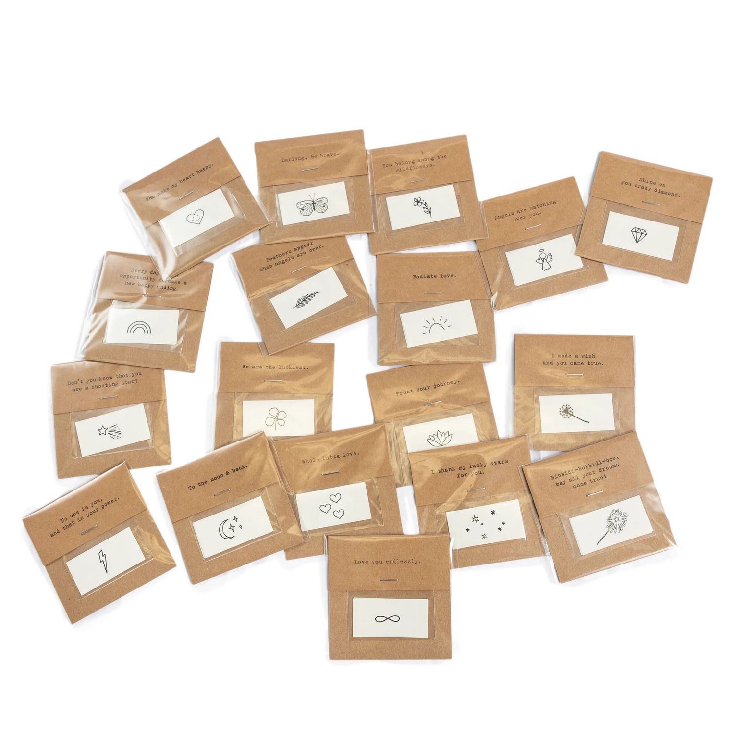 Symbols Temporary Tattoos - 72 Pack single