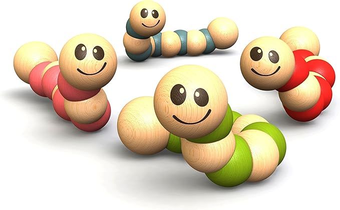 Earthworms Clutching Toy-Red