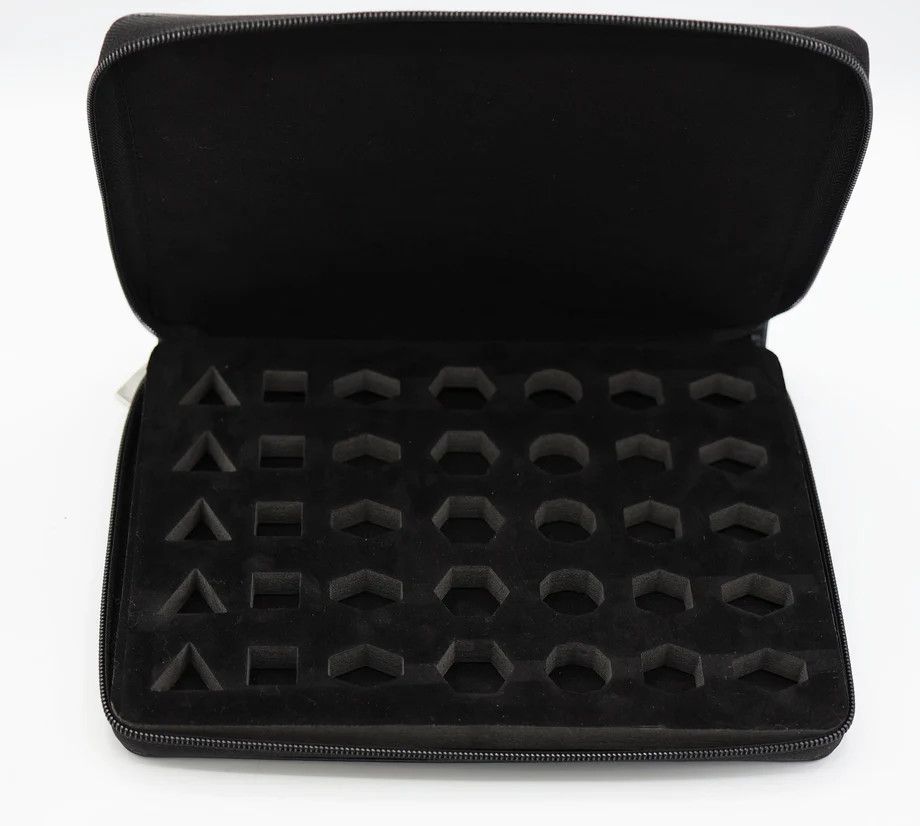 Black Leatherette Folio Dice Case