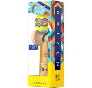 Kaizen Kendama - Nove Shape - Tracer Yellow/Blue Macaw
