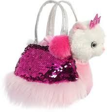 7&quot; SHIMMERS PRINCESS KITTY CARRIER FANCY PALS PET