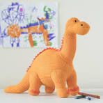 Diplodocus Dinosaur with Painting Greetings Card