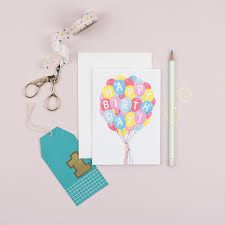 Ballon Bunch Birthday Card