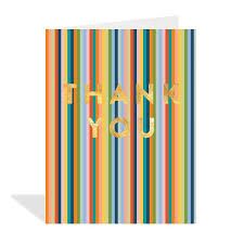 Thank you Stripes Greeting Card