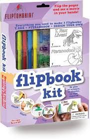Dinosaurs T-Rex and Raptor DIY Flipbook Kit
