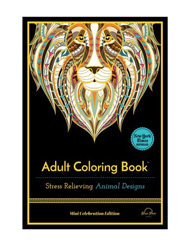 Stress Relieving Animal Designs Adult Coloring Book