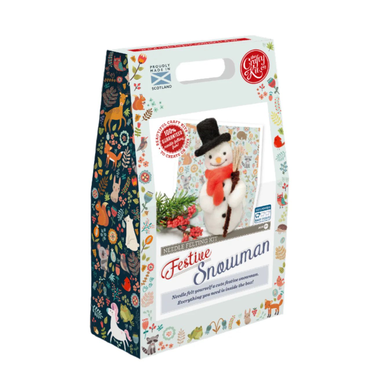 Festive Snowman Needle Felting Kit
