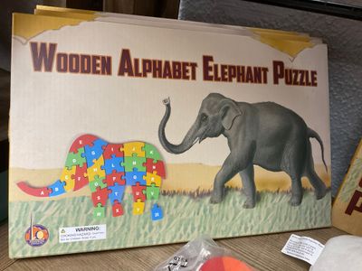Wooden Alphabet Elephant Puzzle