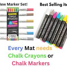 Dual Tip Metallic Chalk Markers Set of 6