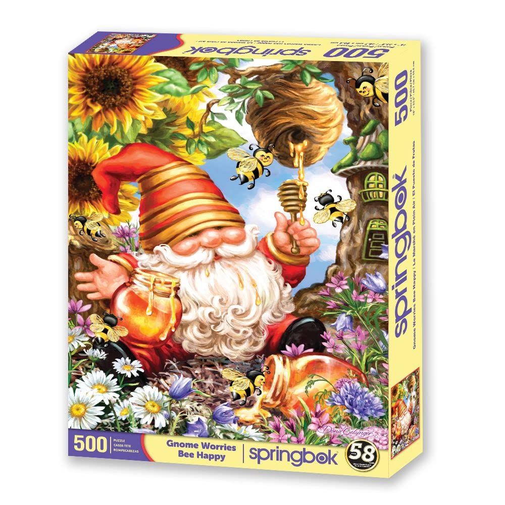 Springbok Gnome Worries Bee Happy 500