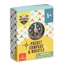 POCKET COMPASS AND WHISTLE