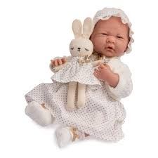 15.5” Soft Baby Doll in white dress