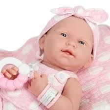 La Newborn 15” vinyl baby doll in pink