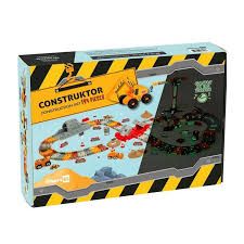 Construktor Toy Track Car Set Glow in the Dark