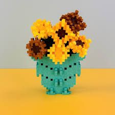 Plus-Plus Inspired Van Gogh Sunflowers