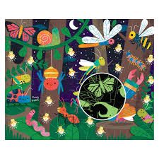 GLOW IN THE DARK PUZZLE FOREST BUGS (S24)