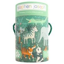 EDUCATIONAL PUZZLE  W/CANISTER ANIMAL KINGDOM (F23