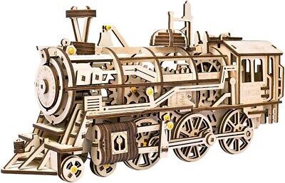 ROKR Locomotive Mechanical Wooden Gear 3D Puzzle Kit