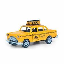 DIE-CAST TAXI, PULL-BACK