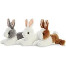8" BABY BUNNY ASST. 3 COLOR ASST:BROWN&amp;WHITE/GREY&amp;