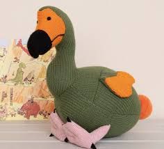 Knitted Moss Green Dodo Christmas Ornament