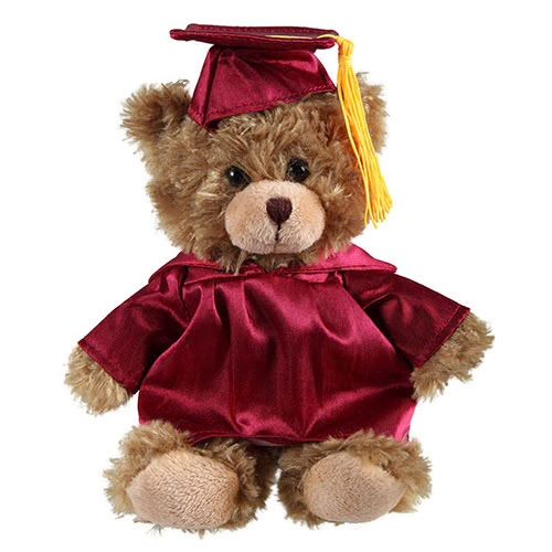 Graduation Mocha Bear Maroon 11”