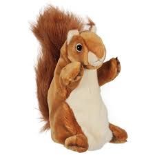 Long-Sleeved Glove Puppets: Squirrel Red