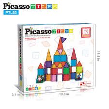 Picasso Tiles 63 Piece Magnetic Building Tiles