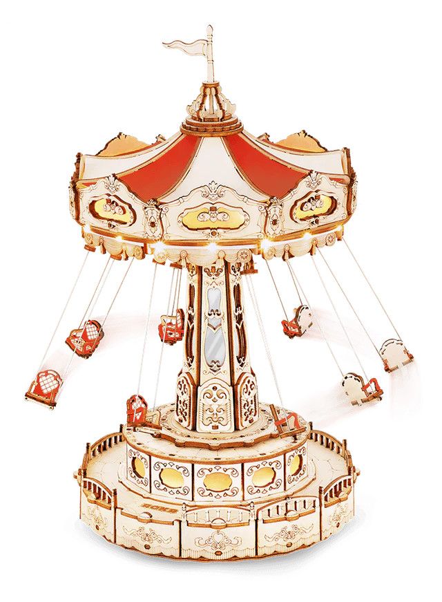 Electro Mechanical Wooden Puzzle: Swing Ride