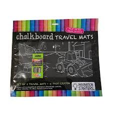 Chalkboard Dino/Construction Travel Mat Set
